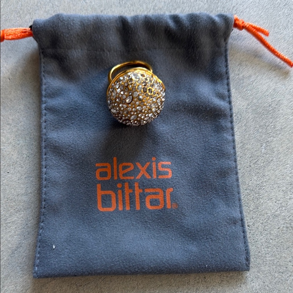 Alexis Bittar Gold and Silver Crystal Ring